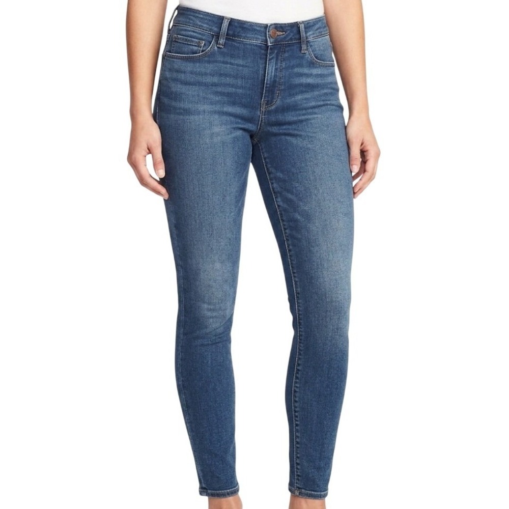 Old Navy‎ Rockstar Jeans Womens 16 Blue Med Wash High Rise Super Skinny Warm Y2K